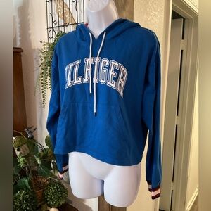 Tommy Hilfiger Blue Cropped Hoodie